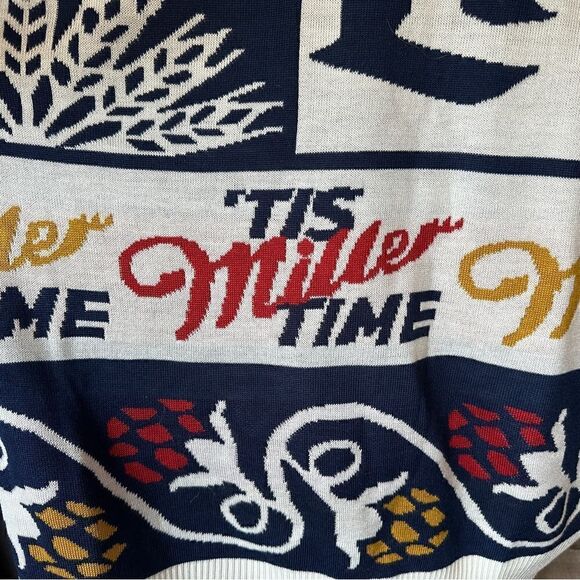 Miller Lite Acrylic Men’s Sweater, Miller Time, Size 3X New Without Tags - Picture 4 of 10
